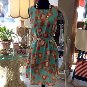 sun dress | blue dress | orange dress | watercolor